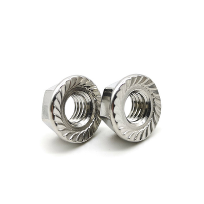 DIN 6923 Stainless Steel Hex Nuts A4 80 M4 M8 Serrated Hex Flange Nuts