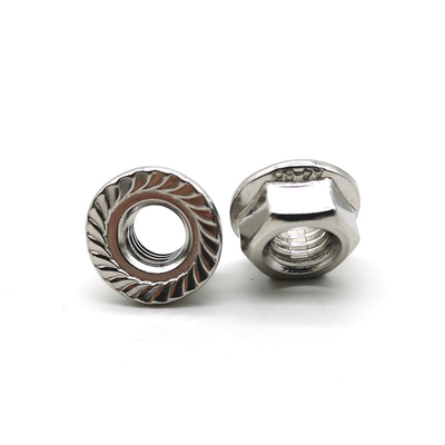 DIN 6923 Stainless Steel Hex Nuts A4 80 M4 M8 Serrated Hex Flange Nuts