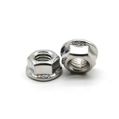 DIN 6923 Stainless Steel Hex Nuts A4 80 M4 M8 Serrated Hex Flange Nuts