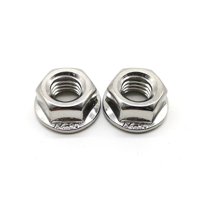 DIN 6923 Stainless Steel Hex Nuts A4 80 M4 M8 Serrated Hex Flange Nuts