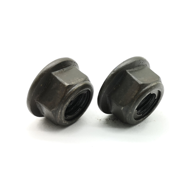 DIN 6927 Self Locking Flange Nut Medium Strength Steel Black Oxide